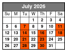 Economy Class July Schedule