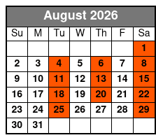 Economy Class August Schedule