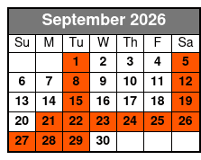Economy Class September Schedule