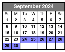 High Life Parasail September Schedule