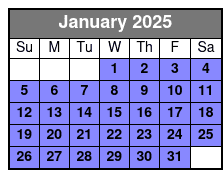 High Life Parasail January Schedule