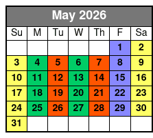 2 Hours Private Paddleboard Activity May Schedule