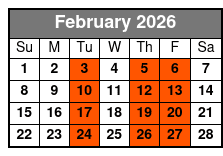 Miami Beach Eden Adventure February Schedule