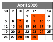 Miami Beach Eden Adventure April Schedule