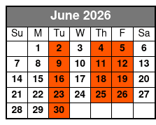 Miami Beach Eden Adventure June Schedule
