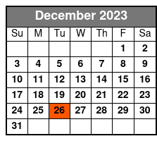 Full Moon Night Tour December Schedule