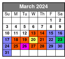 Speedboat Tour March Schedule