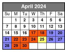 Speedboat Tour April Schedule