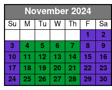Speedboat Tour November Schedule