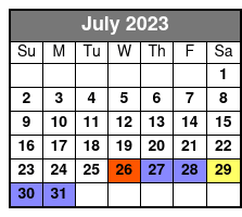 Miami Airplane Tours July Schedule