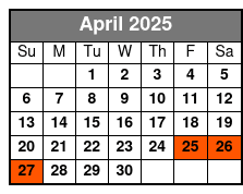 Overnight Experience April Schedule