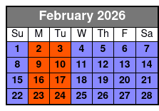 Jungle Queen Riverboat 90 Minute Fort Lauderdale Sightseeing Cruise (No Meal) February Schedule