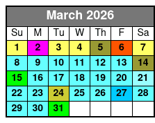 1-5 Passengers March Schedule