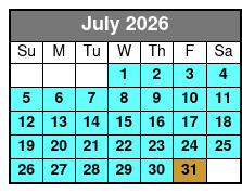 1-5 Passengers July Schedule