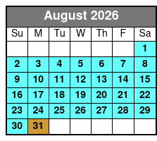 1-5 Passengers August Schedule
