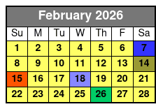 1-6 February Schedule