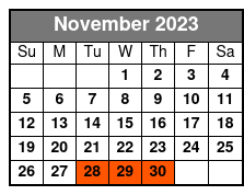 Key West Day Trip November Schedule