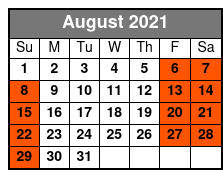 Venice Of America Sightseeing Tour August Schedule