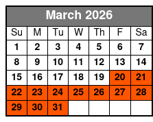 Fort Lauderdale to Key West Tour March Schedule
