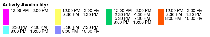 Las Olas Bar Crawl Color Key