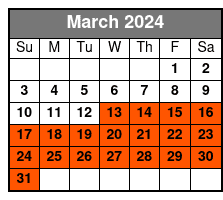 3-Day Pass March Schedule