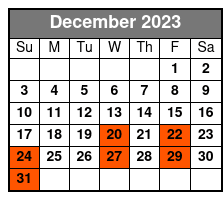 Bimini Island - Bahamas December Schedule