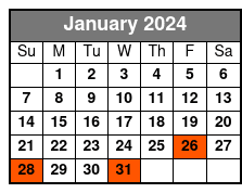 Bimini Island - Bahamas January Schedule