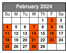Bimini Island - Bahamas February Schedule