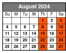 Grand Bahama Island August Schedule
