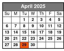 Grand Bahama Island April Schedule