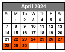 Miami to Key West One Way April Schedule