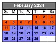 Vegetarian Option February Schedule