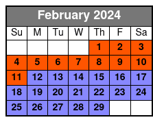 No Pork Or Beef Restrictions February Schedule