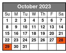 11:30 October Schedule