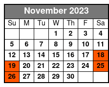 11:30 November Schedule