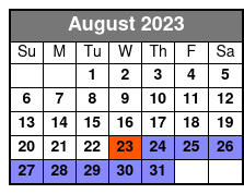 1:30pm Departure August Schedule