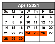 1:30pm Departure April Schedule