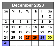 Millionaire's Row Tour December Schedule