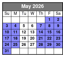 Sightseeing Cruise May Schedule