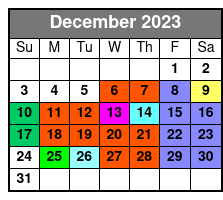 Game December Schedule