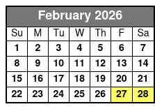 Game February Schedule