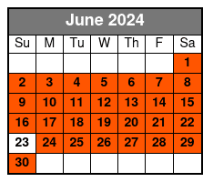 9:00am Departure June Schedule