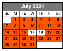 9:00am Departure July Schedule