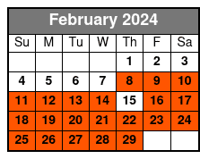 8:30am Drift Fishing Trip February Schedule