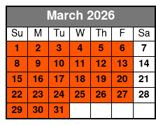 7:30pm Night Anchor Fishing March Schedule
