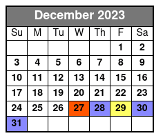 Shared Big Game Fishing December Schedule