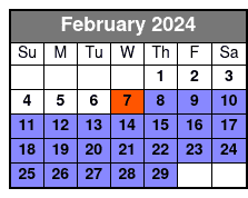 Shared Big Game Fishing February Schedule