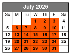 4pm Private 1 Hr W Instructor July Schedule