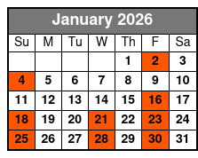 Premium Class January Schedule