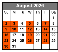 Premium Class August Schedule